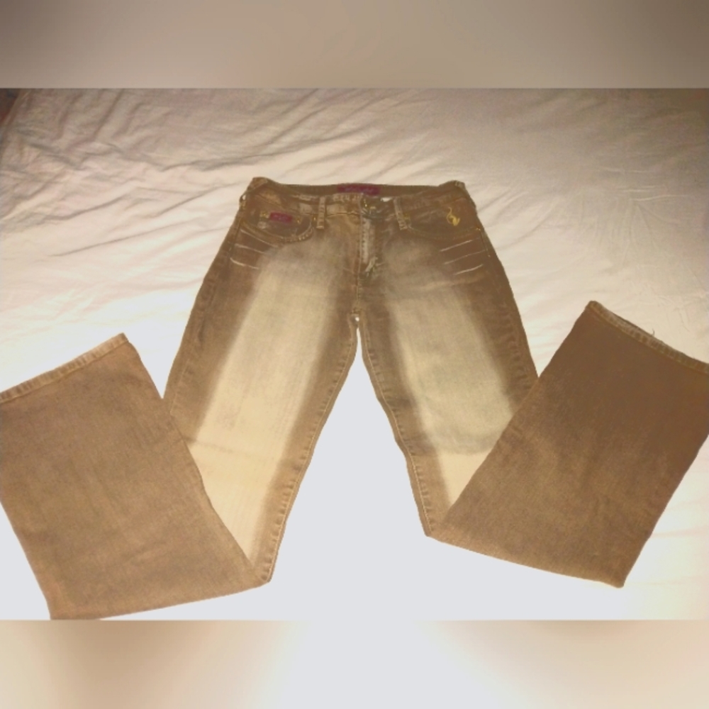 Baby Phat Brown Flare Jeans Size 11